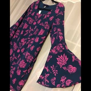 Francescas Blue Floral Dress size small NWT